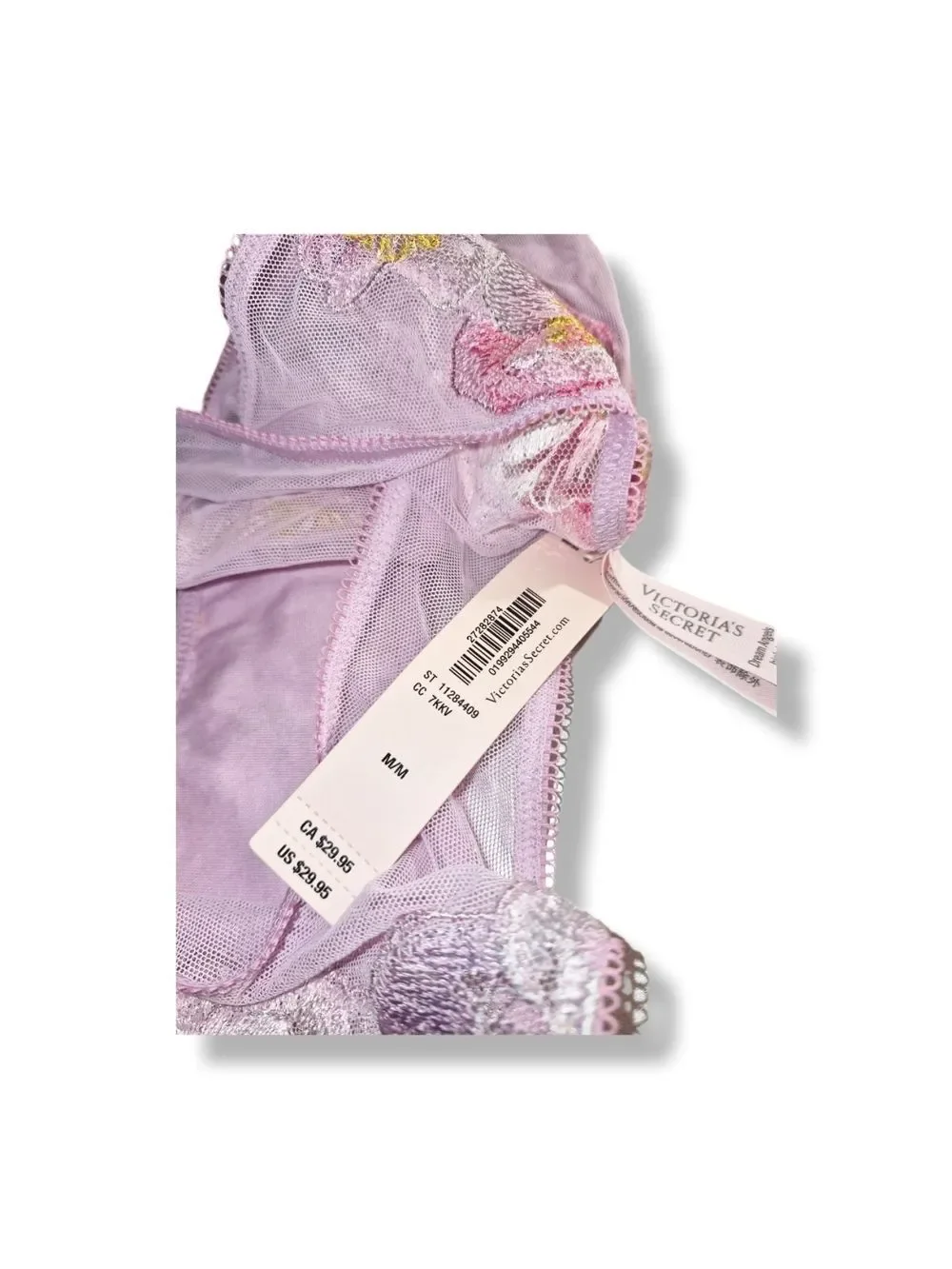 Victoria's Secret Light Pink Floral Lace Thong